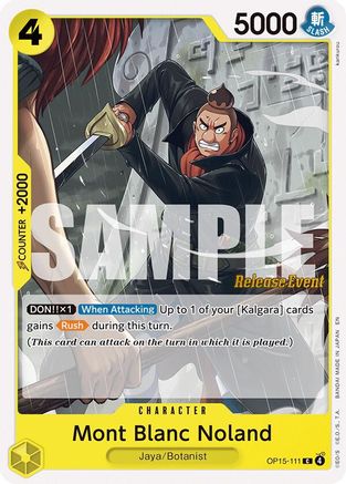 (OP15-111) Mont Blanc Noland - Adventure on Kami's Island Release Event Cards - Normal