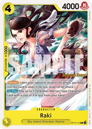 (OP15-112) Raki - Adventure on Kami's Island Release Event Cards - Normal