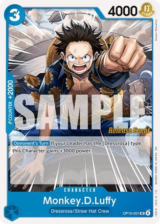 (OP15-051) Monkey.D.Luffy - Adventure on Kami's Island Release Event Cards - Normal