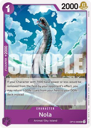 (OP15-069) Nola - Adventure on Kami's Island Release Event Cards - Normal