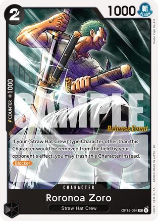 (OP15-094) Roronoa Zoro - Adventure on Kami's Island Release Event Cards - Normal