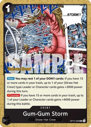 (OP15-095) Gum-Gum Storm - Adventure on Kami's Island Release Event Cards - Normal