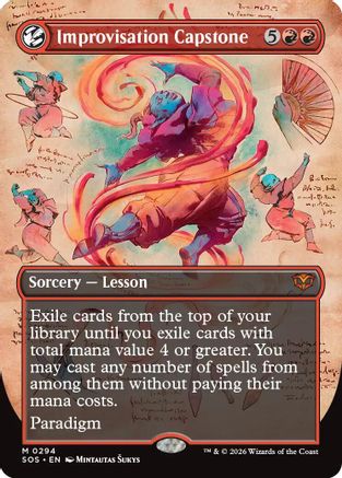 Improvisation Capstone (Borderless) (SOS-294) - Secrets of Strixhaven Foil