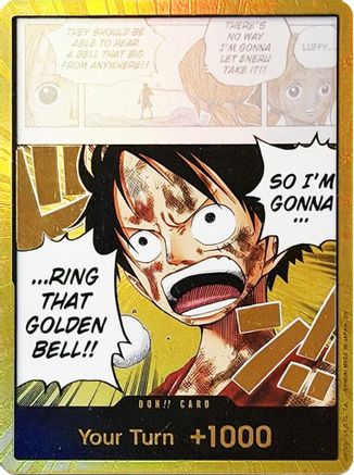 DON!! Card (Luffy) (Gold) - Adventure on Kami's Island - Foil