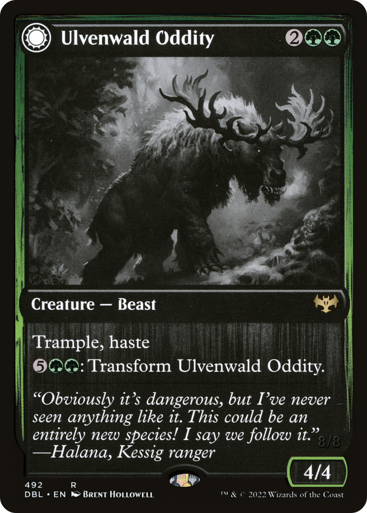 Ulvenwald Oddity // Ulvenwald Behemoth (DBL-492) - Innistrad: Double Feature: (Double Faced Transform) Foil