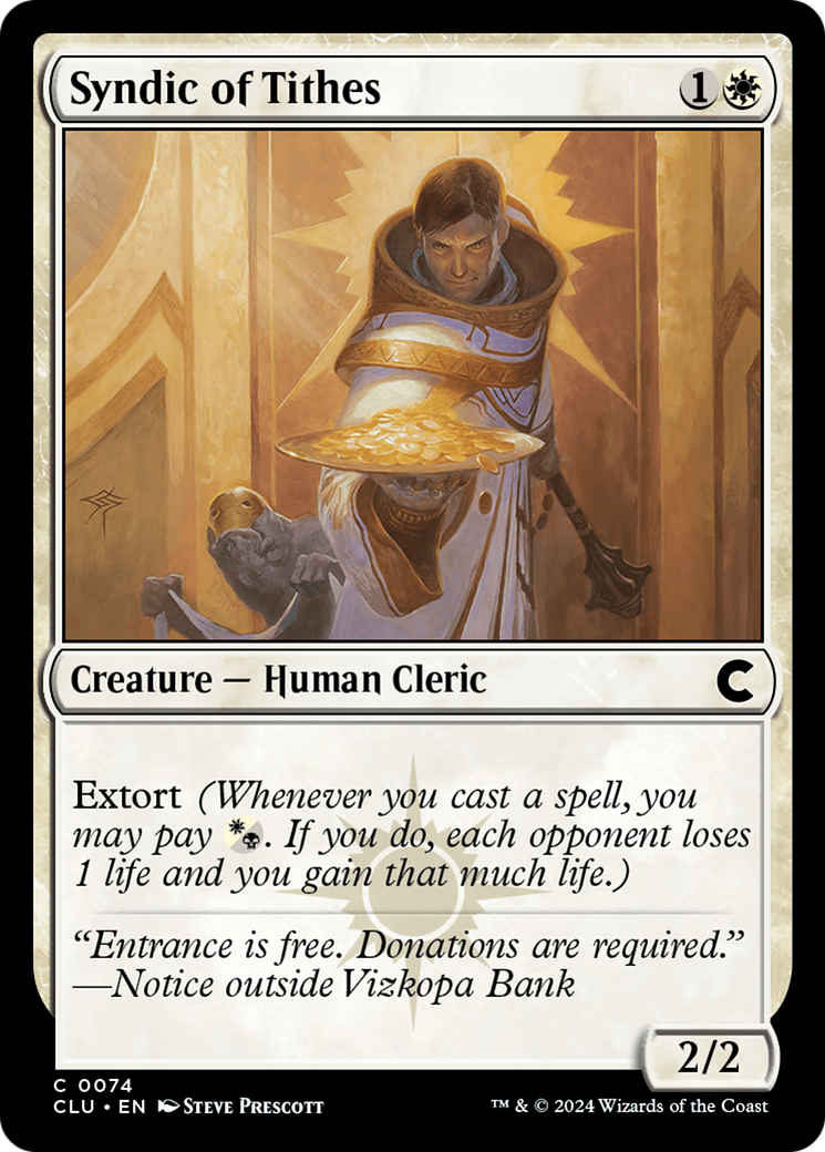 Syndic of Tithes (CLU-074) - Ravnica: Clue Edition