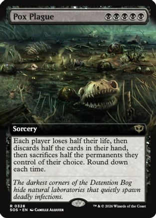 Pox Plague (Extended Art) (SOS-328) - Secrets of Strixhaven
