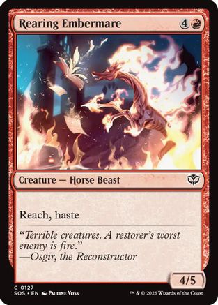 Rearing Embermare (SOS-127) - Secrets of Strixhaven Foil