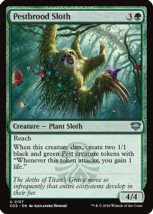 Pestbrood Sloth (SOS-157) - Secrets of Strixhaven Foil