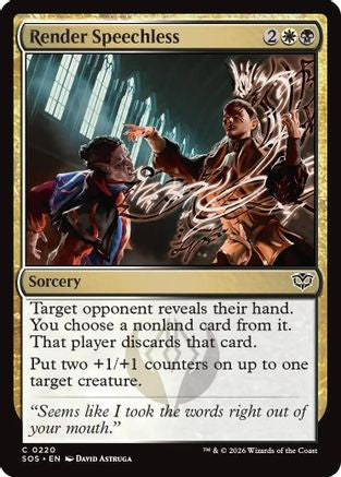 Render Speechless (SOS-220) - Secrets of Strixhaven Foil