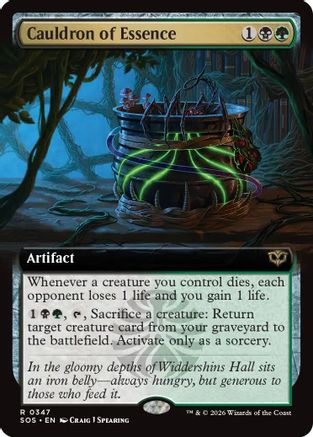 Cauldron of Essence (Extended Art) (SOS-347) - Secrets of Strixhaven