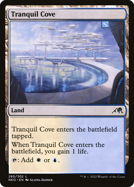 Tranquil Cove (NEO-280) - Kamigawa: Neon Dynasty Foil