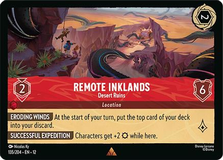 (135/204)  Remote Inklands - Desert Ruins - Wilds Unknown  Cold Foil
