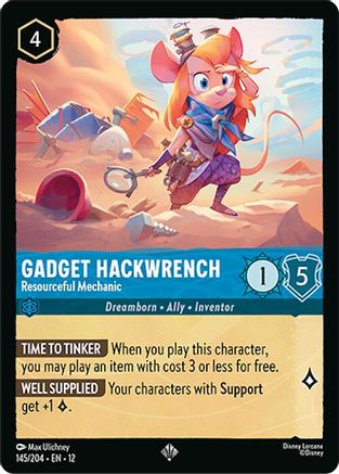 (145/204)  Gadget Hackwrench - Resourceful Mechanic - Wilds Unknown  Normal