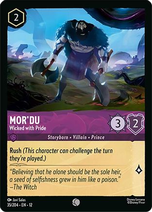 (035/204)  Mor'du - Wicked with Pride - Wilds Unknown  Normal