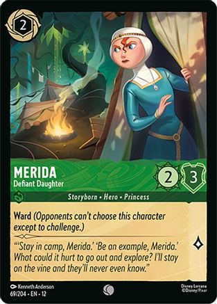 (069/204)  Merida - Defiant Daughter - Wilds Unknown  Cold Foil