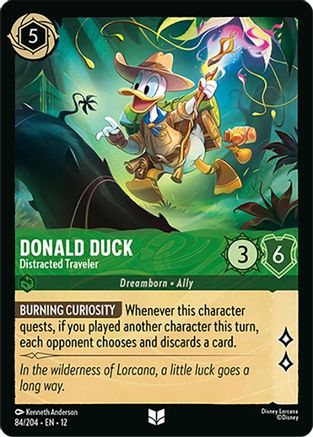(084/204)  Donald Duck - Distracted Traveler - Wilds Unknown  Normal