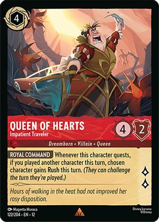 (122/204)  Queen of Hearts - Impatient Traveler - Wilds Unknown  Normal