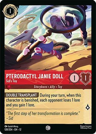 (128/204)  Pterodactyl Janie Doll - Sid's Toy - Wilds Unknown  Cold Foil