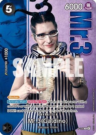 (P-148) Mr.3 (Galdino) - (Premium Card Collection -Live Action Edition Vol.2 Baroque Works-) - One Piece Promotion Cards - Foil