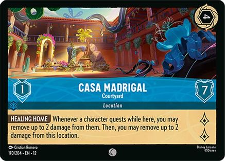 (170/204)  Casa Madrigal - Courtyard - Wilds Unknown  Cold Foil