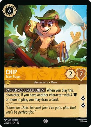 (027/204)  Chip - Team Player - Wilds Unknown  Normal