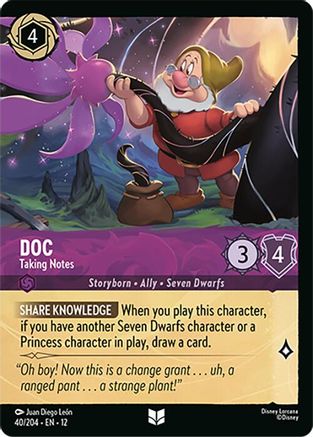 (040/204)  Doc - Taking Notes (Foil) - Wilds Unknown  Cold Foil