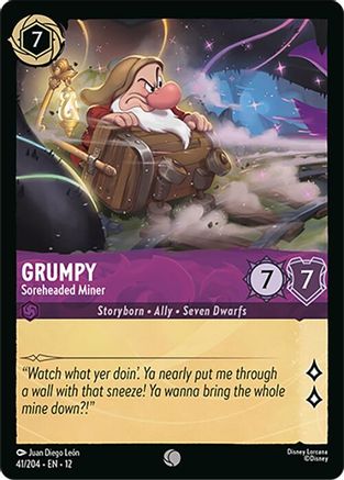 (041/204)  Grumpy - Soreheaded Miner - Wilds Unknown  Normal
