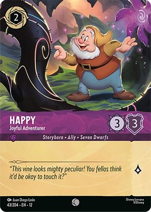 (043/204)  Happy - Joyful Adventurer (Foil) - Wilds Unknown  Cold Foil