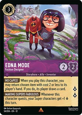 (054/204)  Edna Mode - Fashion Designer - Wilds Unknown  Normal