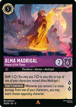(058/204)  Alma Madrigal - Keeper of the Flame - Wilds Unknown  Cold Foil