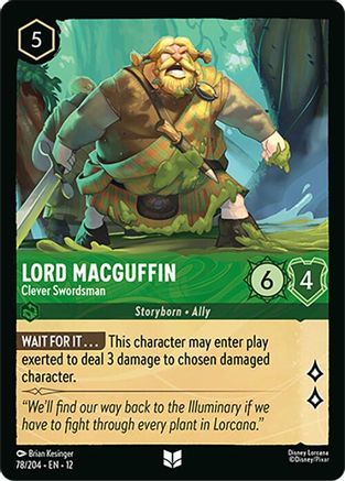 (078/204)  Lord MacGuffin - Clever Swordsman - Wilds Unknown  Cold Foil