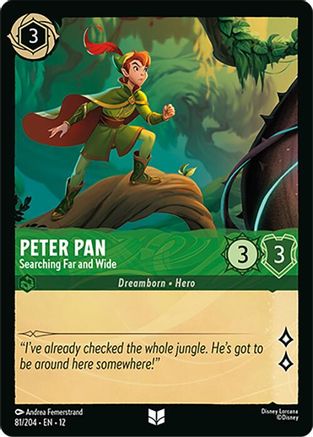 (081/204)  Peter Pan - Searching Far and Wide - Wilds Unknown  Normal