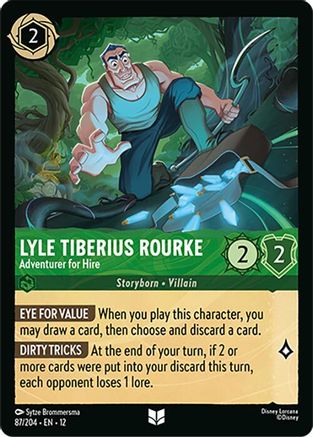 (087/204)  Lyle Tiberius Rourke - Adventurer for Hire - Wilds Unknown  Normal