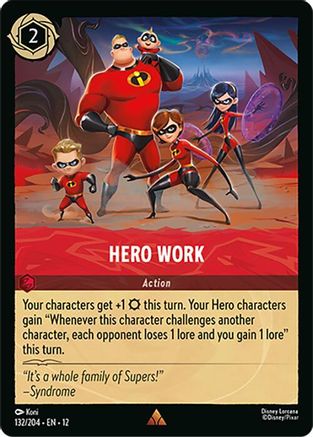 (132/204)  Hero Work - Wilds Unknown  Cold Foil