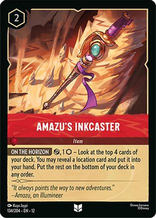 (134/204)  Amazu's Inkcaster - Wilds Unknown  Cold Foil