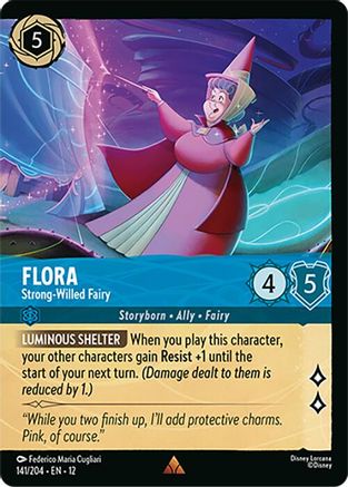 (141/204)  Flora - Strong-Willed Fairy (Foil) - Wilds Unknown  Cold Foil
