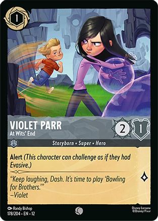 (178/204)  Violet Parr - At Wits' End - Wilds Unknown  Cold Foil
