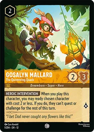 (001/204)  Gosalyn Mallard - The Quiverwing Quack - Wilds Unknown  Normal