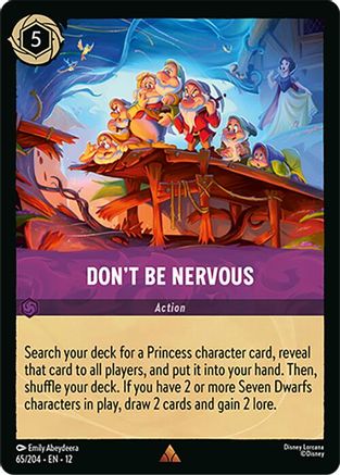 (065/204)  Don't Be Nervous - Wilds Unknown  Cold Foil