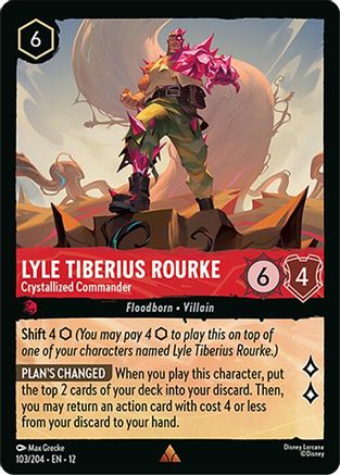 (103/204)  Lyle Tiberius Rourke - Crystallized Commander - Wilds Unknown  Cold Foil