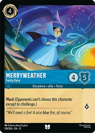 (139/204)  Merryweather - Feisty Fairy (Foil) - Wilds Unknown  Cold Foil