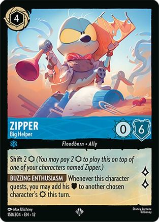 (150/204)  Zipper - Big Helper - Wilds Unknown  Cold Foil