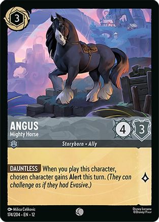 (174/204)  Angus - Mighty Horse - Wilds Unknown  Cold Foil