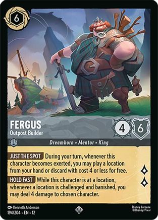 (194/204)  Fergus - Outpost Builder - Wilds Unknown  Cold Foil