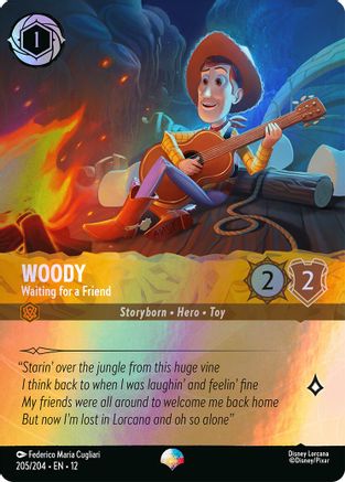 (205/204)  Woody - Waiting for a Friend (Epic) - Wilds Unknown  Holofoil