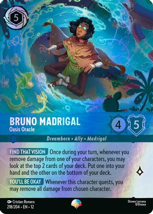 (218/204)  Bruno Madrigal - Oasis Oracle (Epic) - Wilds Unknown  Holofoil