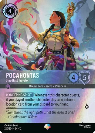 (220/204)  Pocahontas - Steadfast Traveler (Epic) - Wilds Unknown  Holofoil