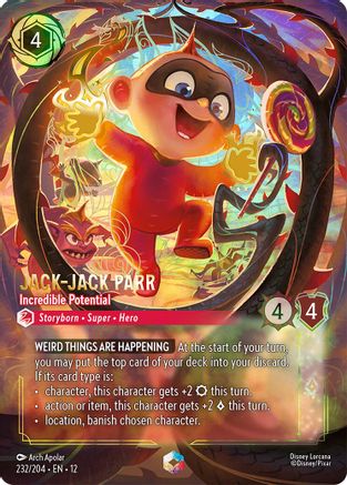 (232/204)  Jack-Jack Parr - Incredible Potential (Enchanted) - Wilds Unknown  Holofoil