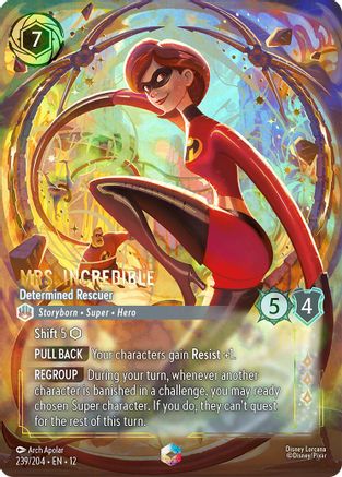 (239/204)  Mrs. Incredible - Determined Rescuer (Enchanted) - Wilds Unknown  Holofoil